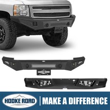 Hooke Road Front & Rear Bumper Reinforcement Fit 2007-2013 Chevy Silverado 1500