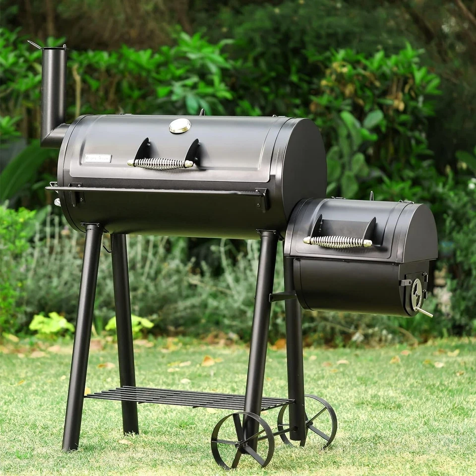 Outdoor Charcoal Grill Smoker Charcoal Barbecue Grill with Large Cooking Area - Image 2 of 4