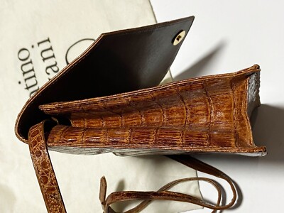 Valentino ヴィンテージ　かごバッグ Vge. Valentino Garavani Crocodile Clutch, Honey Brown