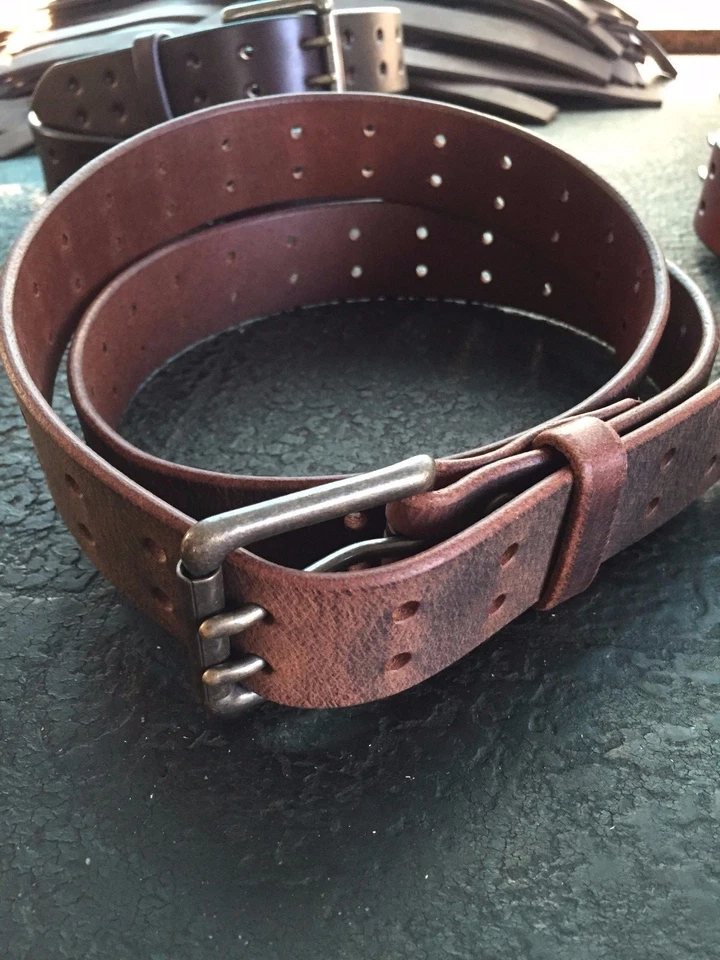 CINTURÓN FUNDA PISTOLA TRABAJO CUERO REAL RESISTENTE 1.5" HECHO AMISH WICKETT & CRAIG Foto 4 de 4