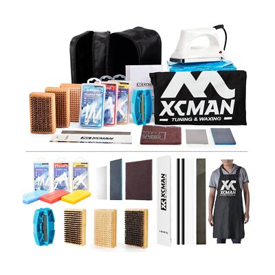 XCMAN Complete Ski Snowboard Tuning and Waxing Kit with Waxing Iron,Universal...