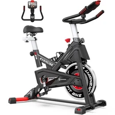 POOBOO Stationary Cycling Exercise Bike Magnetic Resistance Bluetooth Cycle Bike