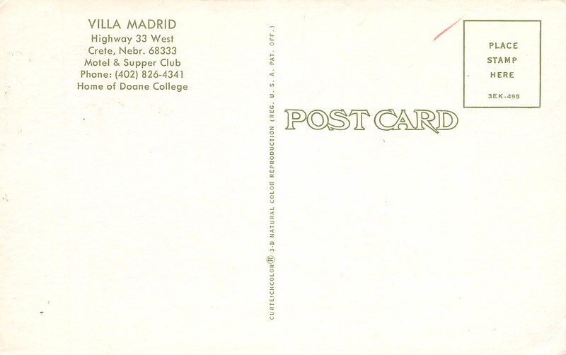 Villa Madrid Hwy 33 Crete Nebraska Motel Kip Philip Dan Dillon eBay