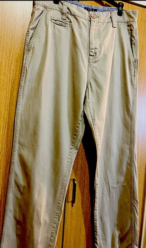 THRE Trade Mark Chino Pants Khaki Mens Size 34X32 Trade Mark Superior Goods