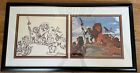 Lion King Sericel & Matching Pencil Drawing Animation Art 34" X 18" Framed