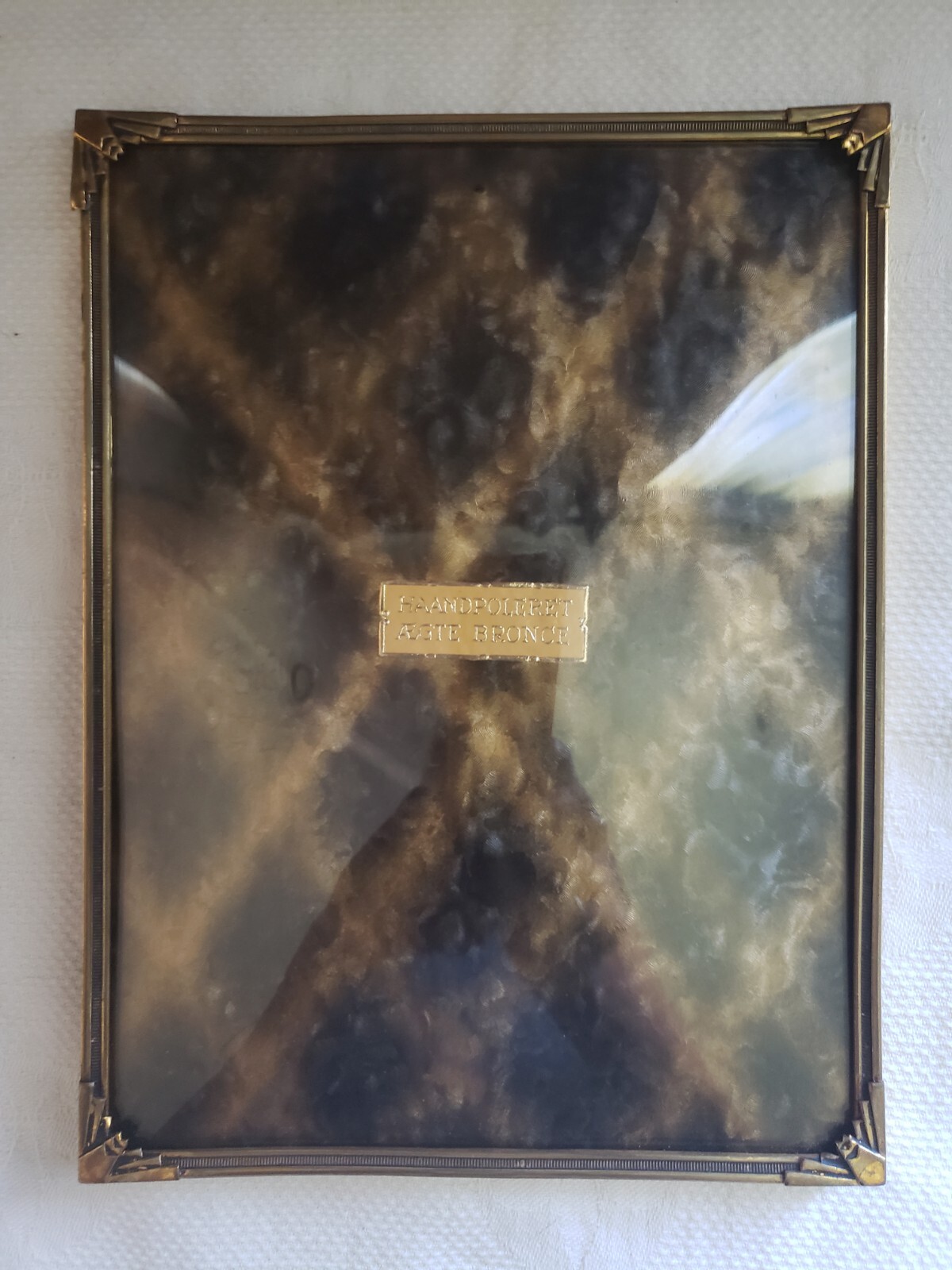 Vintage Aegte Bronce Art Deco Brass Gold Picture Frame Falak Tayyeb