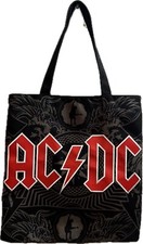 ACDC AC/DC High Voltage Tote Bag Travel Embroidered Rock Music Merchandise EUC