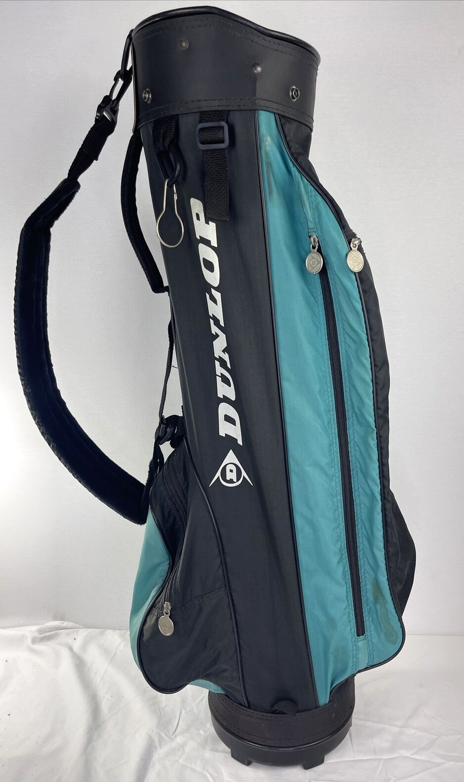 Dunlop Golf Bag Lightweight 3 Way Carry Strap & Rain Cover Teal & Black READ