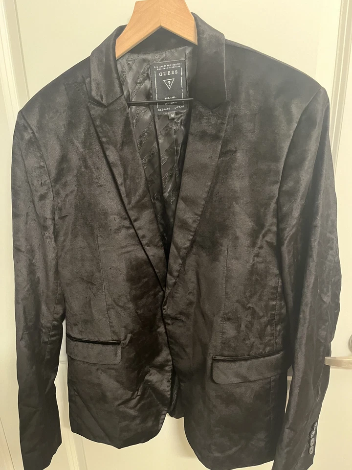Guess velvet blazer black medium - Image 2 of 4