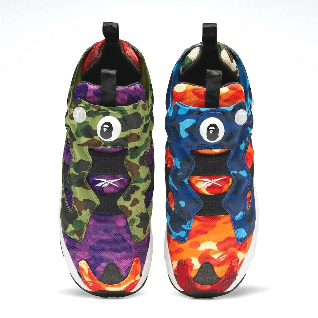 Reebok Instapump Fury Bape Multi Camo Limited Low Top Sneakers Men