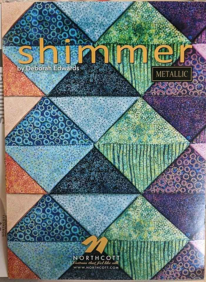 SHIMMER Metallic Gold Deborah Edwards Northcott Quilting Cotton Collection Yard - Image 2 of 2