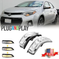 Sequential LED Switchback Side Mirror Signal Lights For Toyota Camry Corolla etc