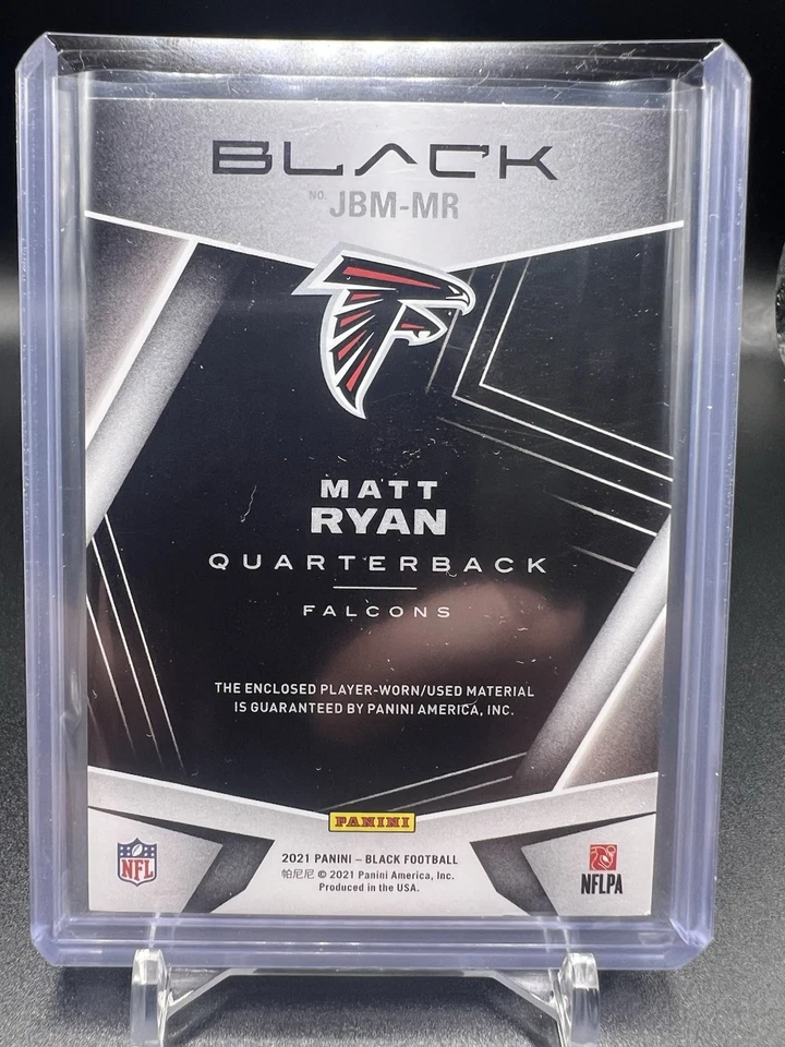 2021 Panini Black - Jet Black Materials Matt Ryan /99 #JBM-MR (MEM) - Image 2 of 2