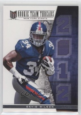2012 Panini Momentum Rookie Team Threads Quad 17/49 David Wilson #11 RC pa4