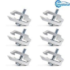 6pcs Aluminum Truck Cap Topper Camper Shell Mounting Clamps Heavy Duty Sliver