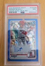 2020 Bowman 1st Draft Chrome  Blue Refractor 031/150 Werner Blakely #CDA-WB Auto