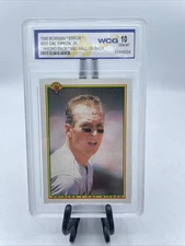 1990 Bowman Cal Ripken Jr.  Wrong Back Mel Hall ERROR Card - WCG 10 Gem Mint