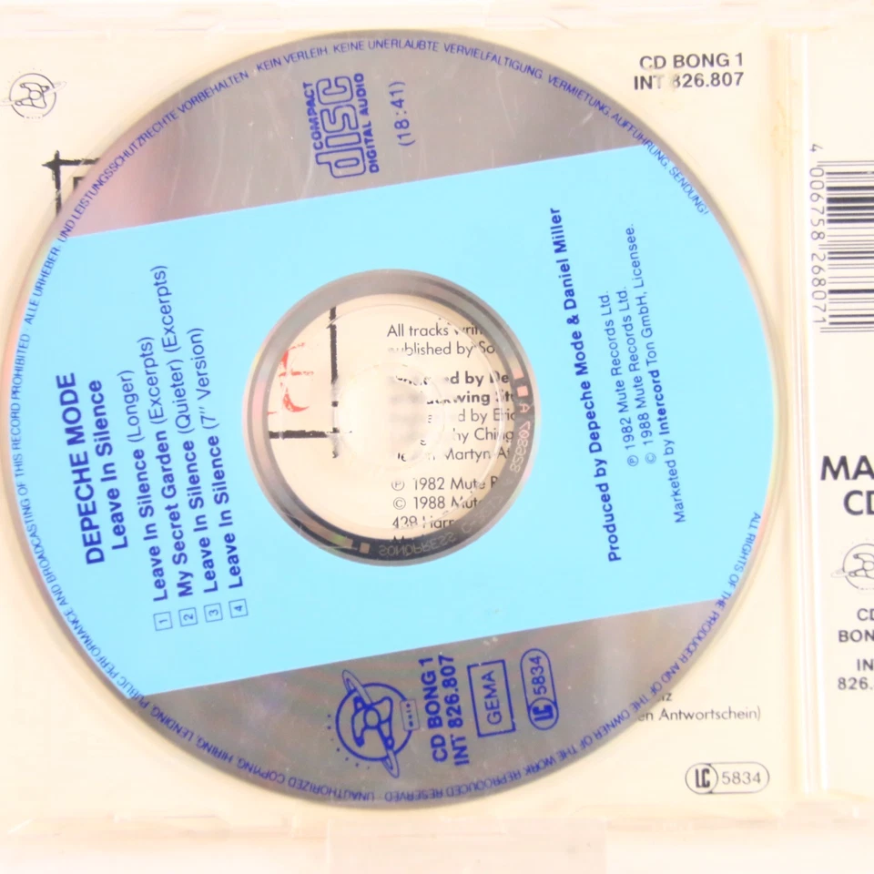 Music Musik MAXI CD Depeche Mode – Leave In Silence Sehr Gut - Bild 2 von 2