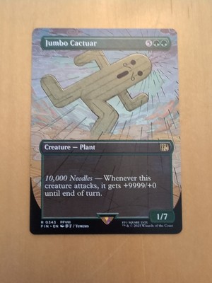 NM Borderless Jumbo Cactuar, MTG, Final Fantasy, Magic the Gathering, 343