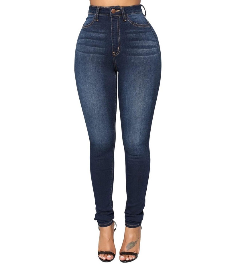 Womens Classic High Waisted Skinny Stretch Butt Lifting Jeans Slim Fit Denim Pants -  Stretchy & Comfortable - For Women - Perfect for Casual & Party Wear - Ideal Gift for Fashionable Women