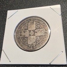 1872 Queen Victoria Gothic Head Silver Florin Coin MDCCCLXXII