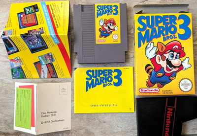Sammlerzustand ! Super Mario Bros. 3 - Nintendo NES Spiel PAL B- OVP CIB