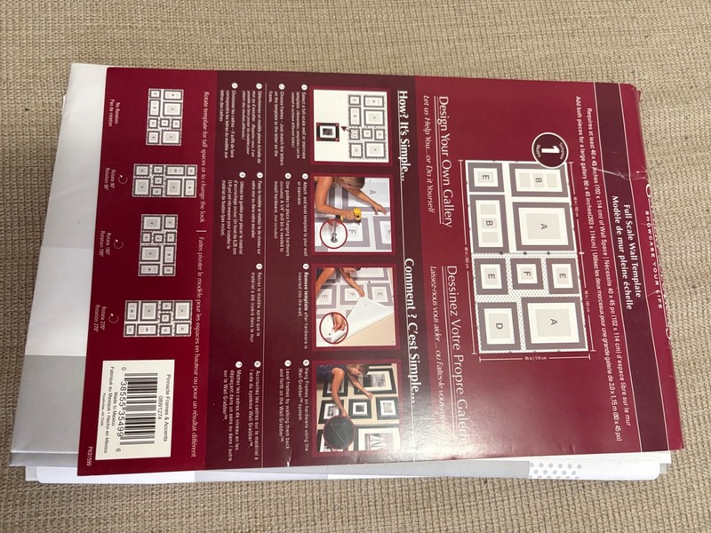 Gallery Solutions Design Your Own Gallery Full Scale Wall Template 1 Kit