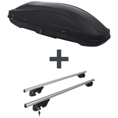 Dachbox G3 Spark 420 + Dachträger Menabo Sherman für Ford Tourneo Courier V769