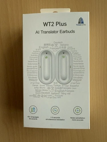 WT2 Plus AI Translator Earbuds Timekettle 40+ Sprachen Smartphone kompatibel