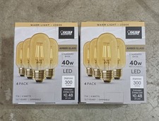 Feit Electric LED Light Bulb 4 Pack Warm Lights Dimmable Ship Next Day Lot Of 2