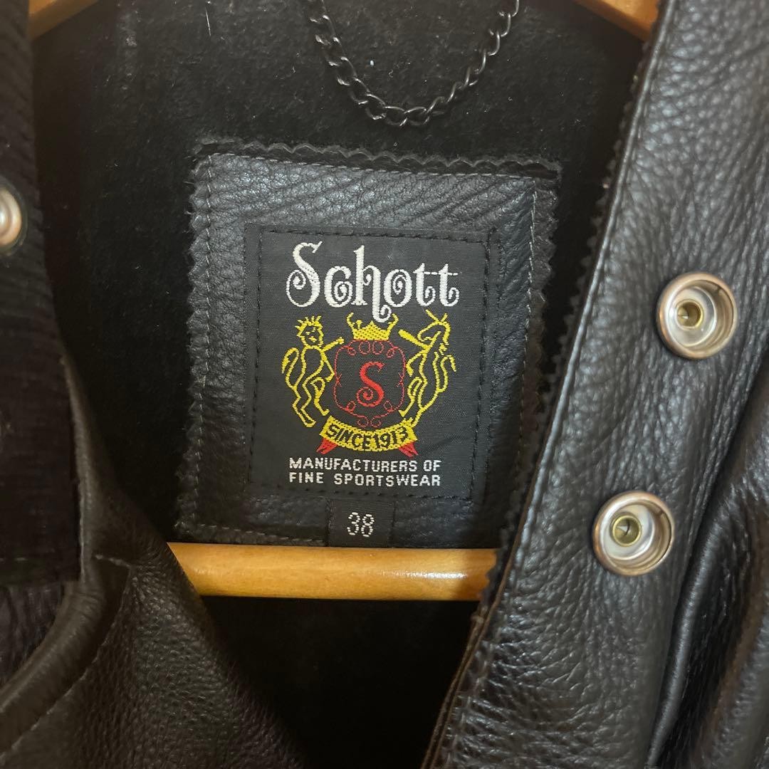Schott Double Rider Jacket 38 Patchwork Cafe Race… - image 2