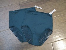 2-PACK SOMA VANISHING TUMMY HIGH WAIST BRIEF PANTIES IN DARK SEA SIZE MEDIUM