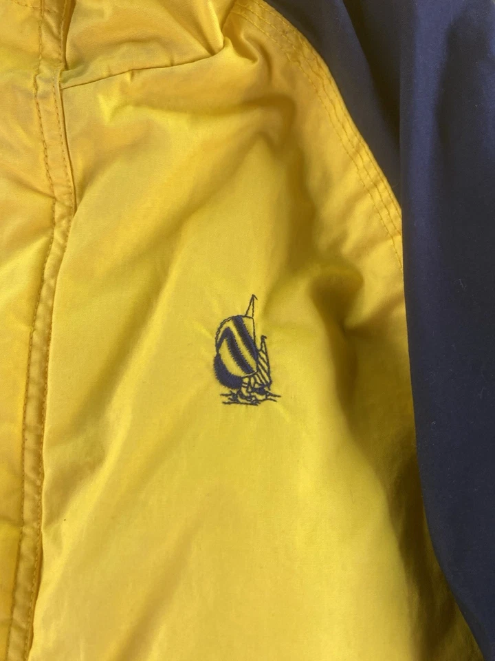 Chaqueta Nautica Jóvenes Niños Amarillo Verde Azul Cuadros Pato Plumón Reversible Foto 2 de 4