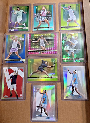 TENNIS 11 Card Lot 2024-25 Topps Chrome (Parallels/Inserts/Serials) *List Below*