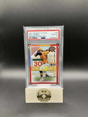 2024 Prospect Edition Paul Skenes Prospect Ticket Red /199 PSA 10 RC Pirates