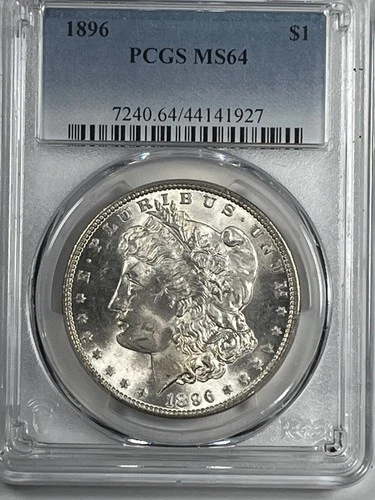 1896 Morgan Dollar : PCGS MS64