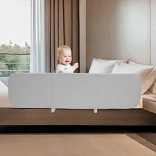 Foldable 59 inch Extra Long Toddler Bed Rail Guard for Kids Elderly Adjustable