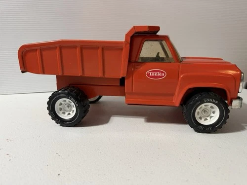 1970s Orange Tonka Dump Truck Pressed Steel Vintage