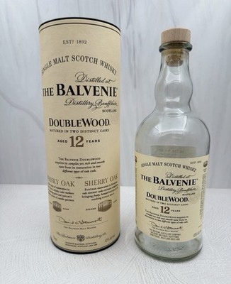 The Balvenie Doublewood 12 Yr Single Malt Scotch Whisky EMPTY 750ml Bottle + Box