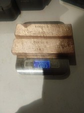 2 kg copper ingot hand poured $80