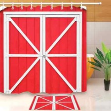 M Word Door Waterproof Bathroom Polyester Shower Curtain Liner Water Resistant