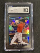 2013 Bowman Chrome Christian Yelich RC Black /35 CGC 8.5
