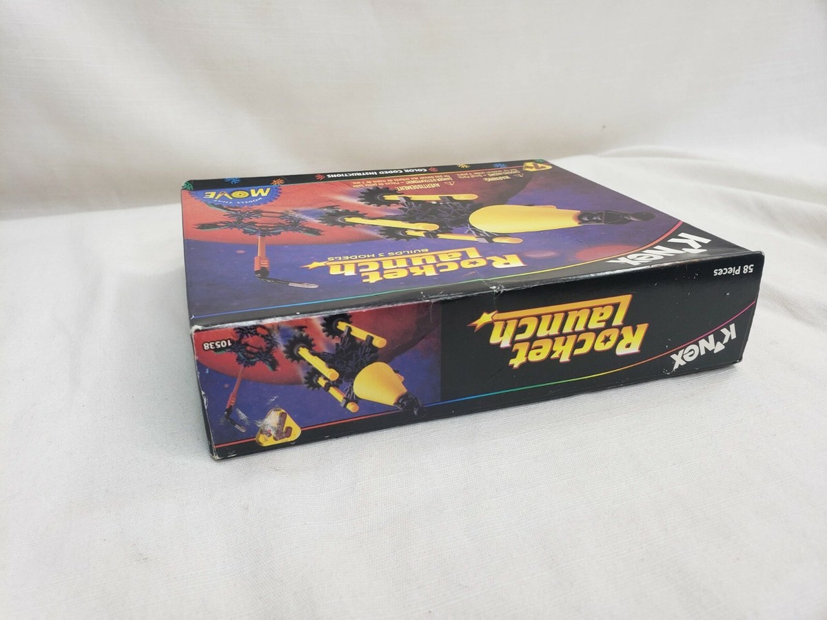Vintage 1998 K'Nex Rocket Launch, Builds 3 Models, 58 Piece, NEW