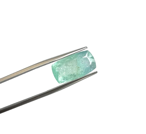 Certified 5.17 Carats Teal Blue Paraiba Tourmaline Cushion Cut Stone for Jewelry