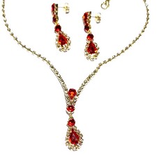 Red Rhinestone Choker Austrian Crystal