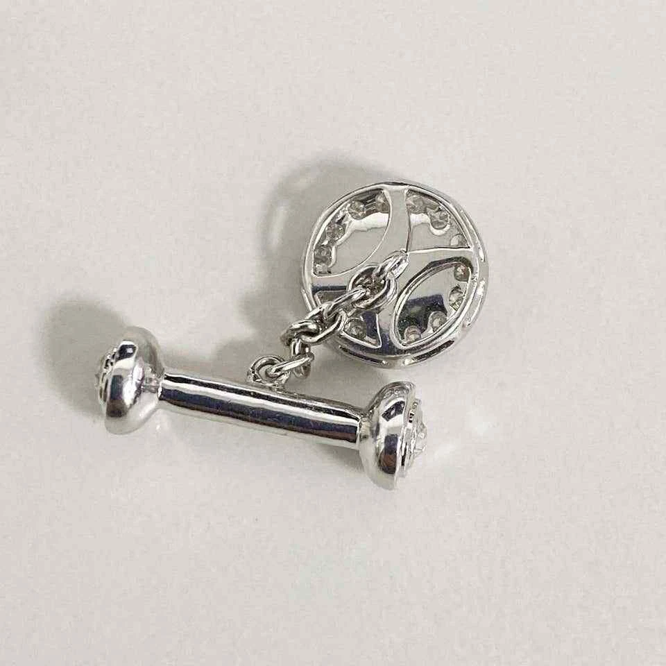 Gemelos para hombre Perfect Rose Cut 2,13 quilates de circonita cúbica con plata 935 Argentium Foto 3 de 4