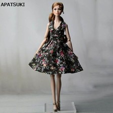 Doll Countryside Floral Dress For 11.5" Doll Clothes Evening Dresses For 1/6 Toy