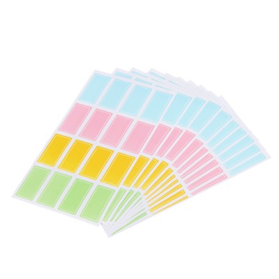 10 Blatt rechteckige Farbcodierung Etiketten 16 Stück/Blatt Aufkleber 15x30 mm, 2 Stück