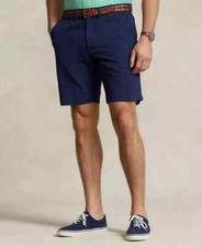 Polo Ralph Lauren Big  Tall Classic-Fit Chino Shorts Men's 42T Navy Button Zip