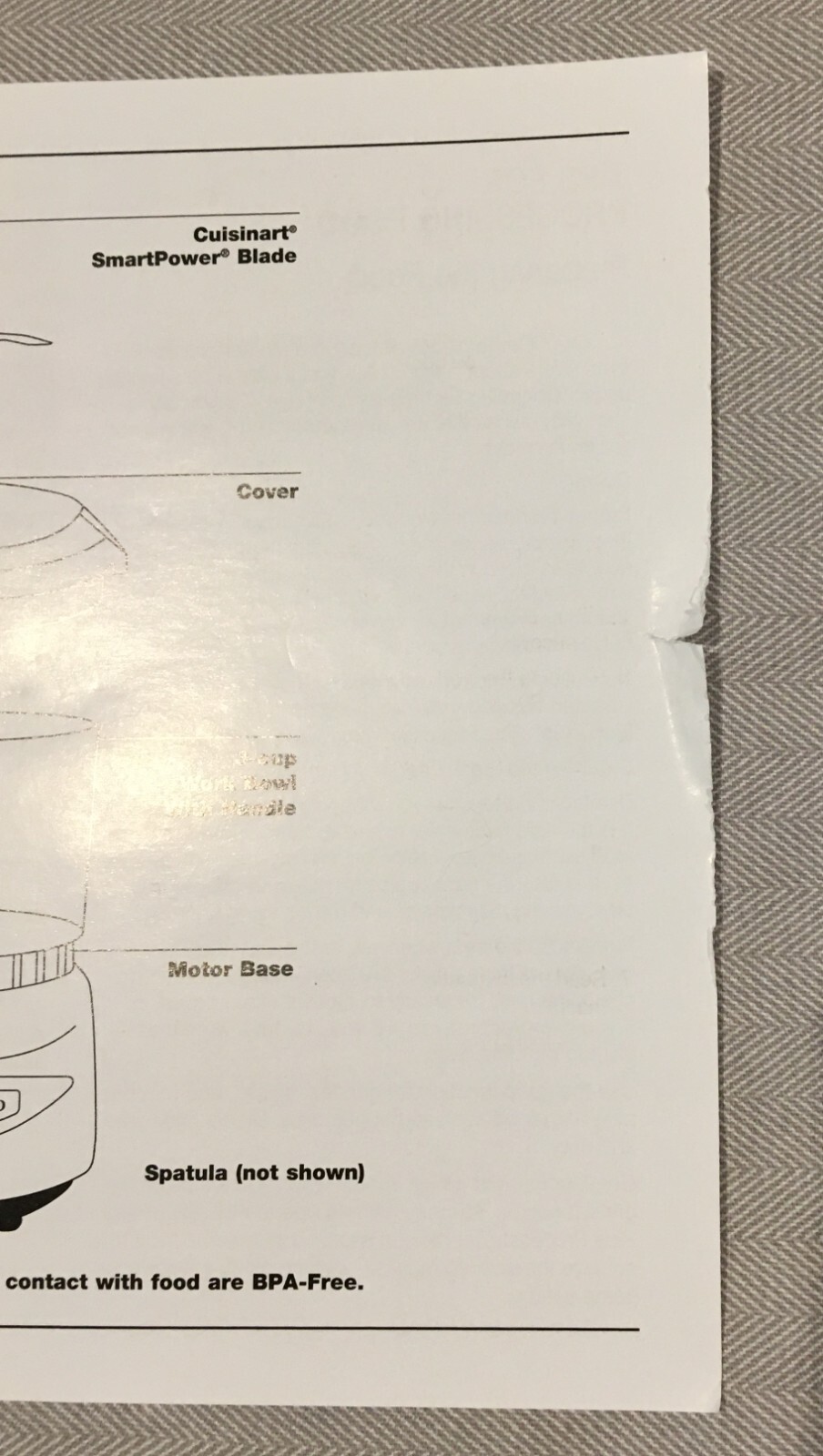 Cuisinart DLC-2A Mini-Prep Plus Food Processor Instruction/Recipes Book Booklet